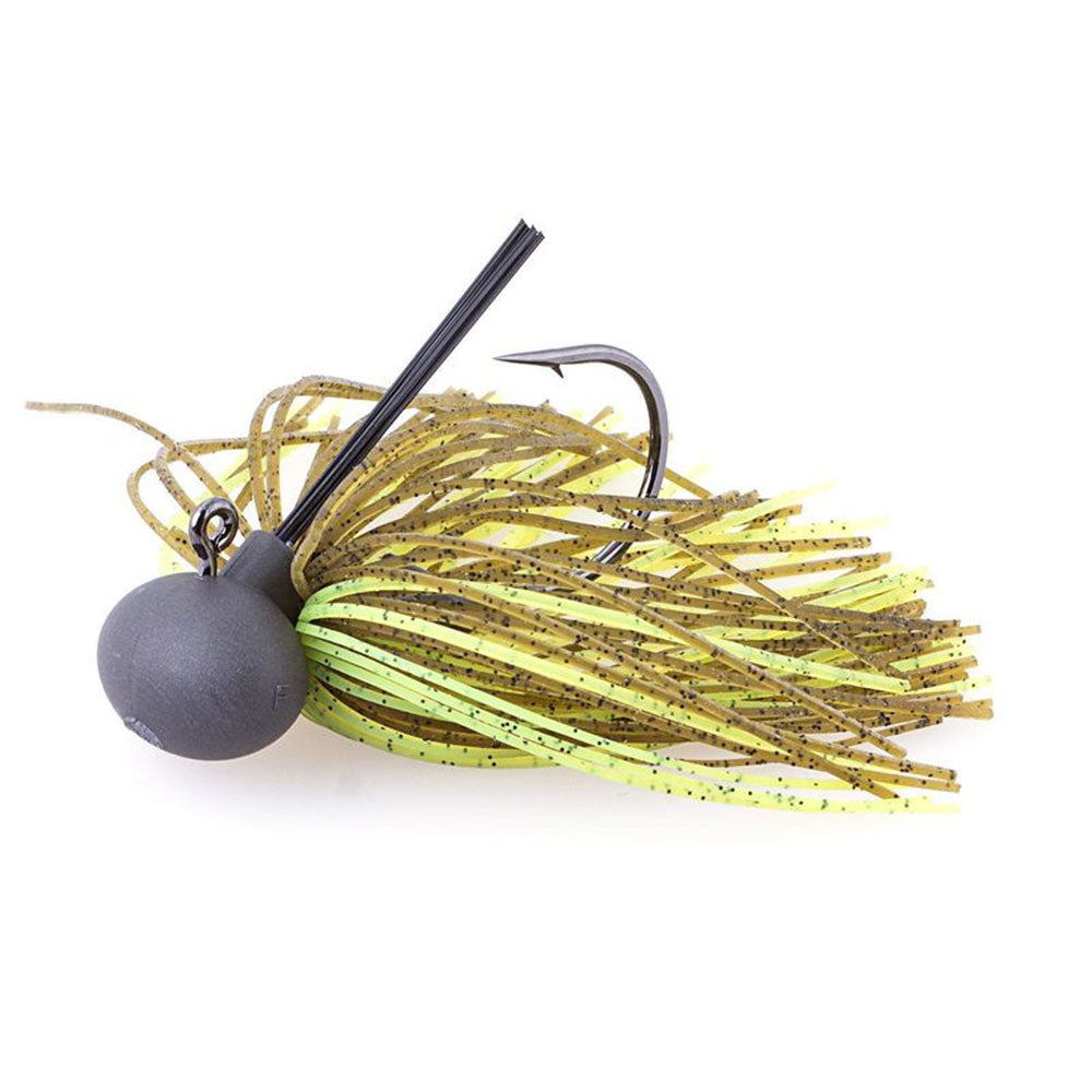 Keitech Tungsten Rubber Jig Model II 14 g 12 oz Green Pumpkin Chartreuse