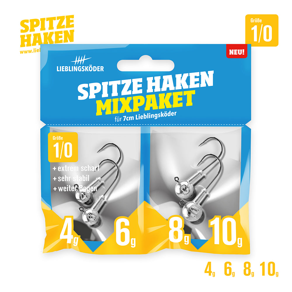 Lieblingskoeder Spitze Haken Mixpaket 10 4g, 6g, 8g, 10g