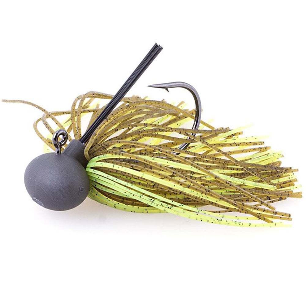 Keitech Tungsten Rubber Jig Modell II 9 g 516 oz Green Pumpkin Chartreuse