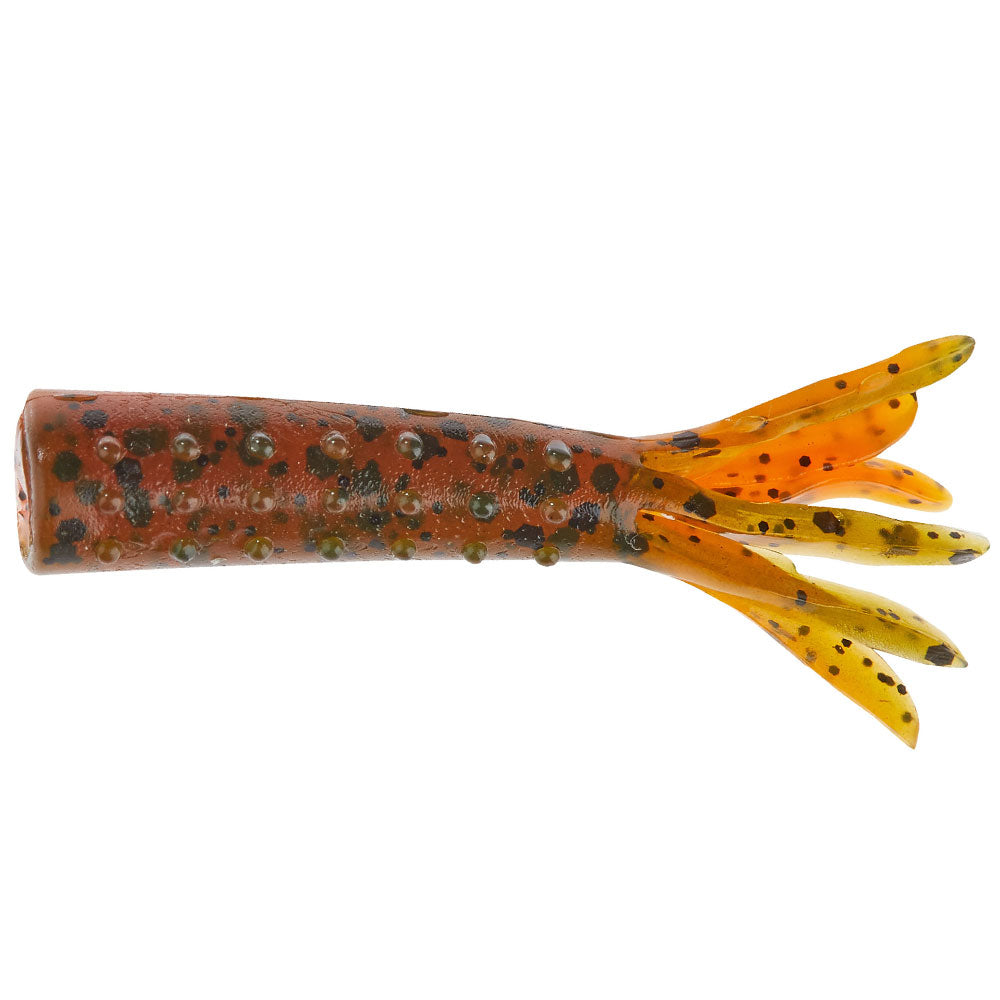 Balzer Shirasu Street Hairy Tube 4,5 cm Green Pumpkin Amber Red