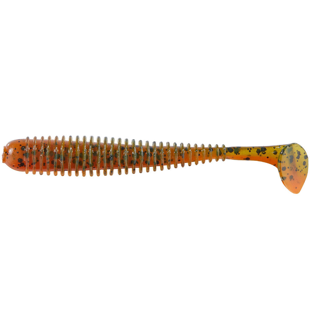 Balzer Shirasu Street Worm Paddler 5 cm Green Pumpkin Amber Red