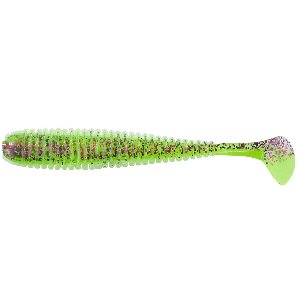 Balzer Shirasu Street Worm Paddler 5 cm Purple Chartreuse