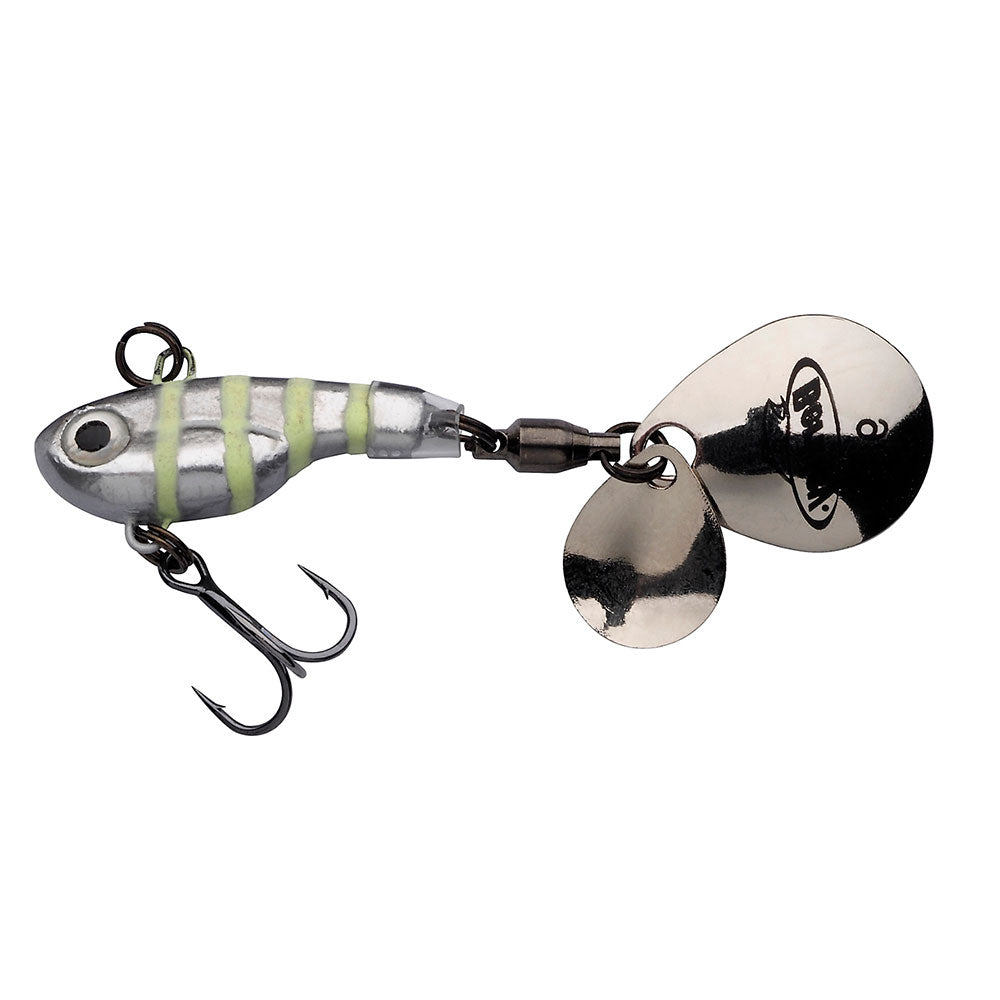 Berkley Pulse Spintail 5 g Glow Silver Zebra