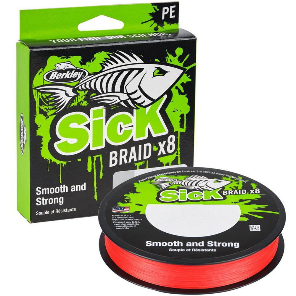 Berkley Sick Braid 150 m Red 5,4 kg 0,06 mm