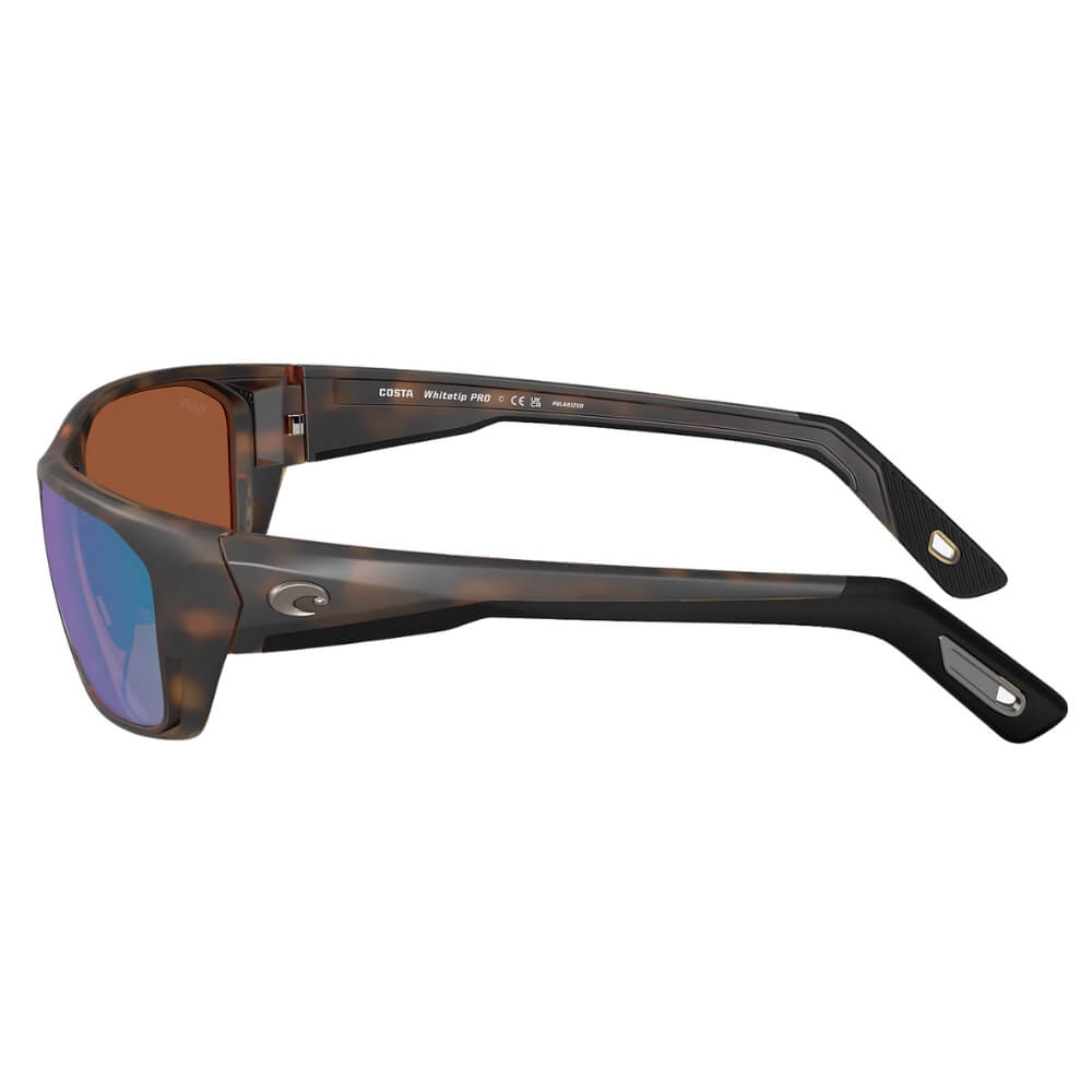 Costa Del Mar Whitetip Pro 580G / Polarisationsbrille Tortoise Green Mirror Seite