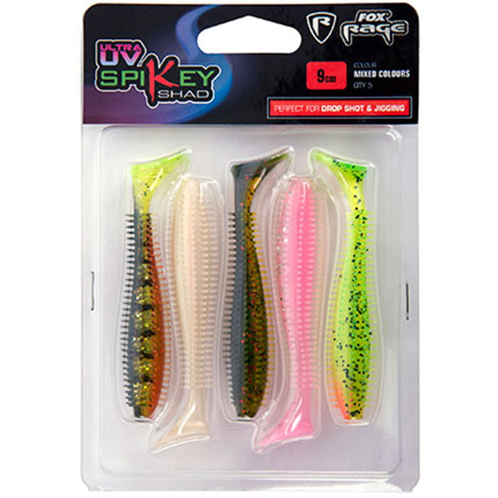 Fox Rage Spikey Shad UV Mixed Colour Pack 6 cm Mix 2
