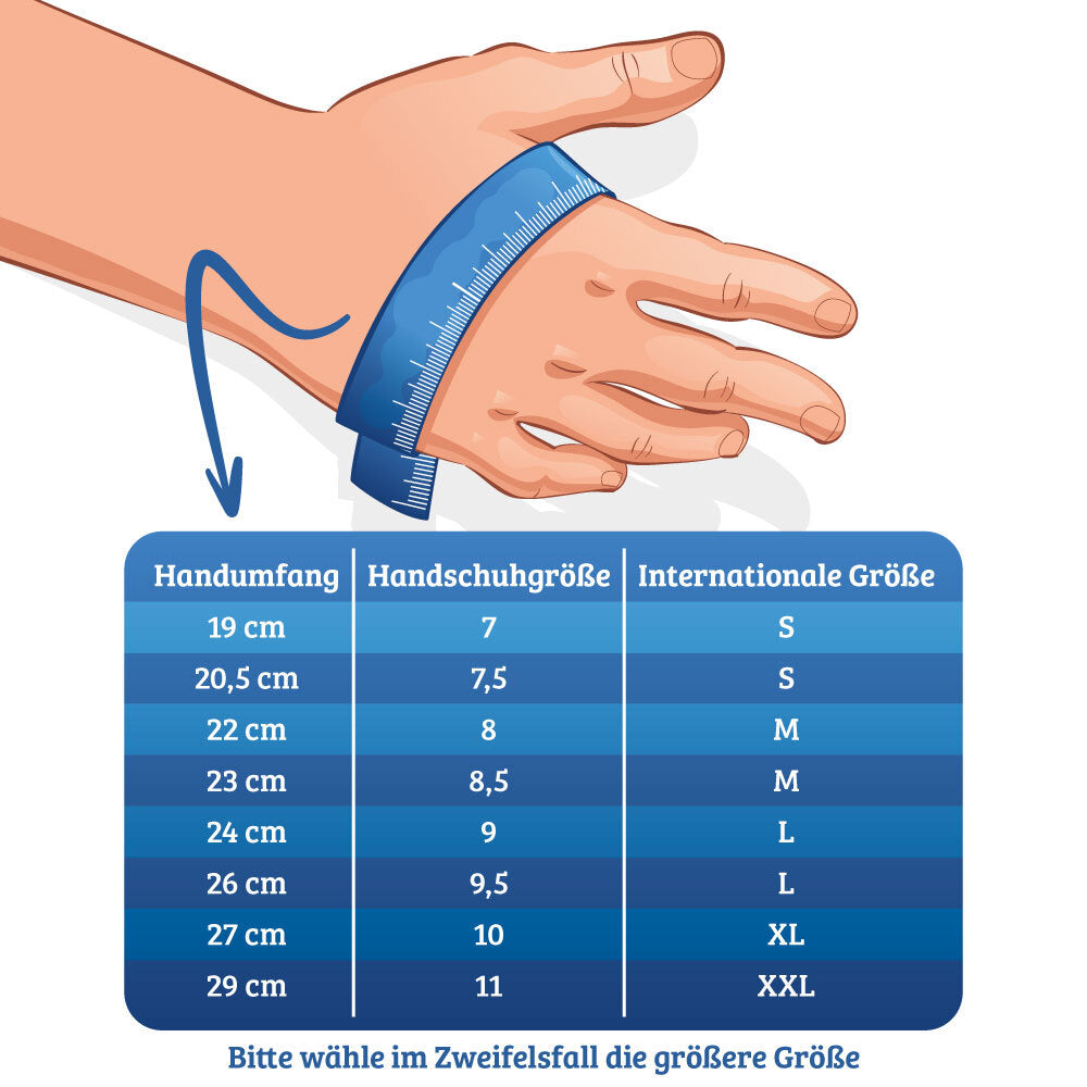Handschuhgröße messen für Angelhandschuhe