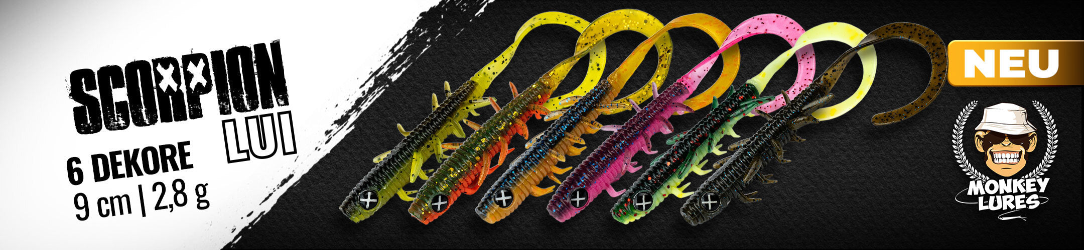 Scorpion Lui, der neue Creature Bait für Barsch von Monkey Lures.