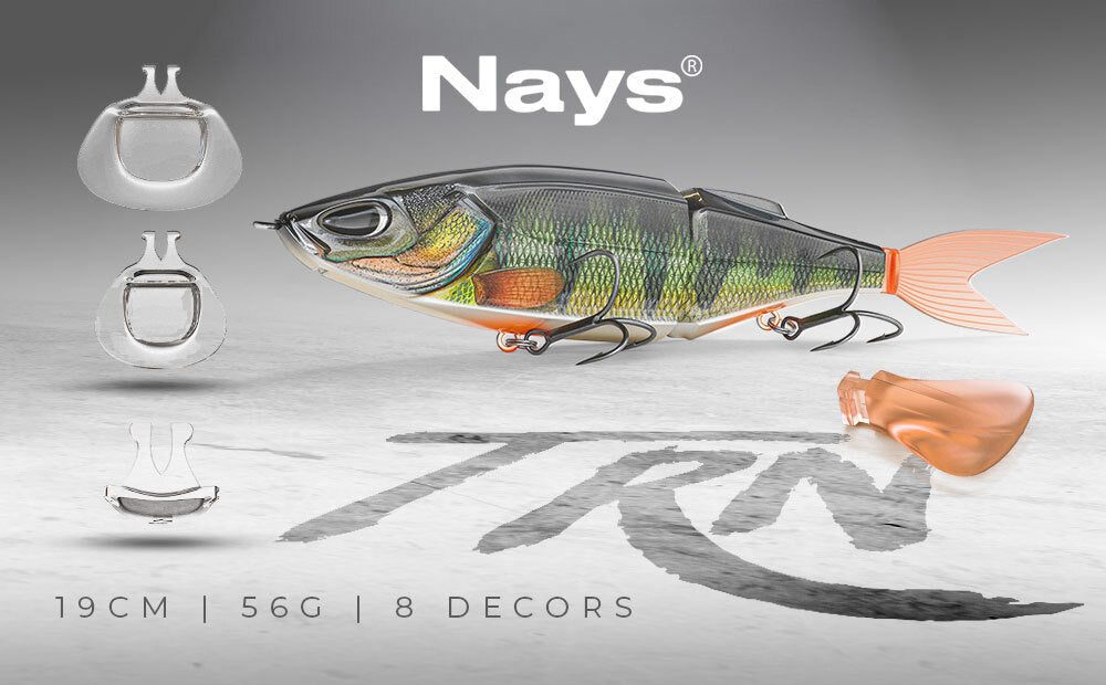 Der erste Swimbait von Nays ab sofort auf Hechtundbarsch.de verfügbar, mit Zusatzgewichten, zusätzlichen Tauchschaufeln und Wechsel-Tails.
