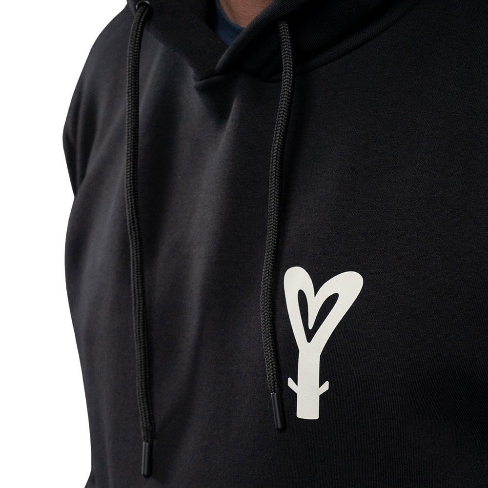 LMAB Drunk Family Hoodie Black Front Close Up