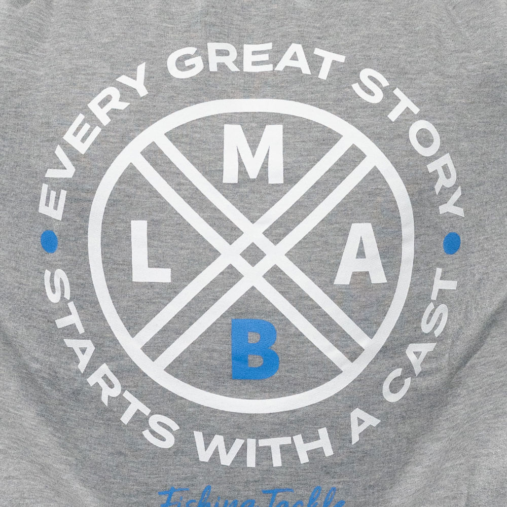 LMAB Great Story Hoodie Sport-Grau Rücken Close Up