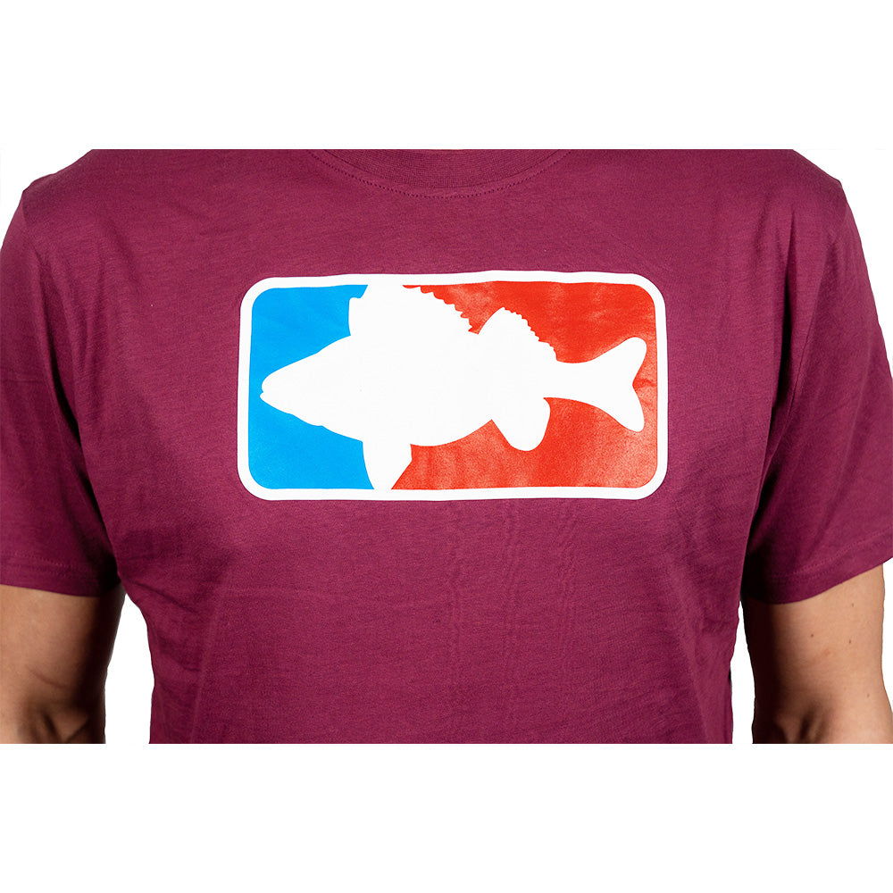 LMAB T Shirt National Fishing League Bordeaux Rot S
