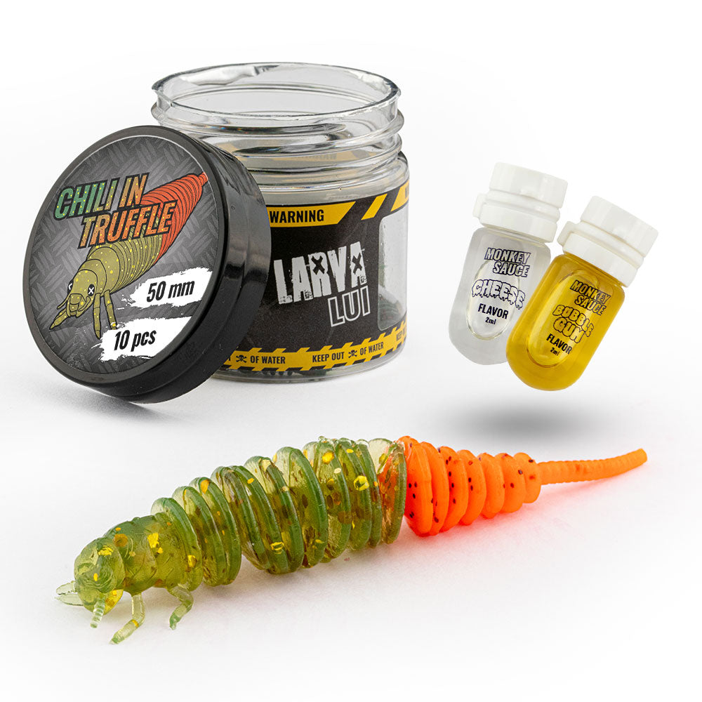Monkey Lures Larva Lui 50 mm Chili in Truffle