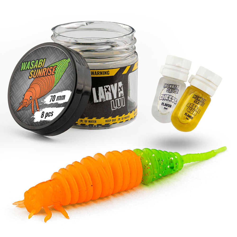 Monkey Lures Larva Lui 70 mm Wasabi Sunrise
