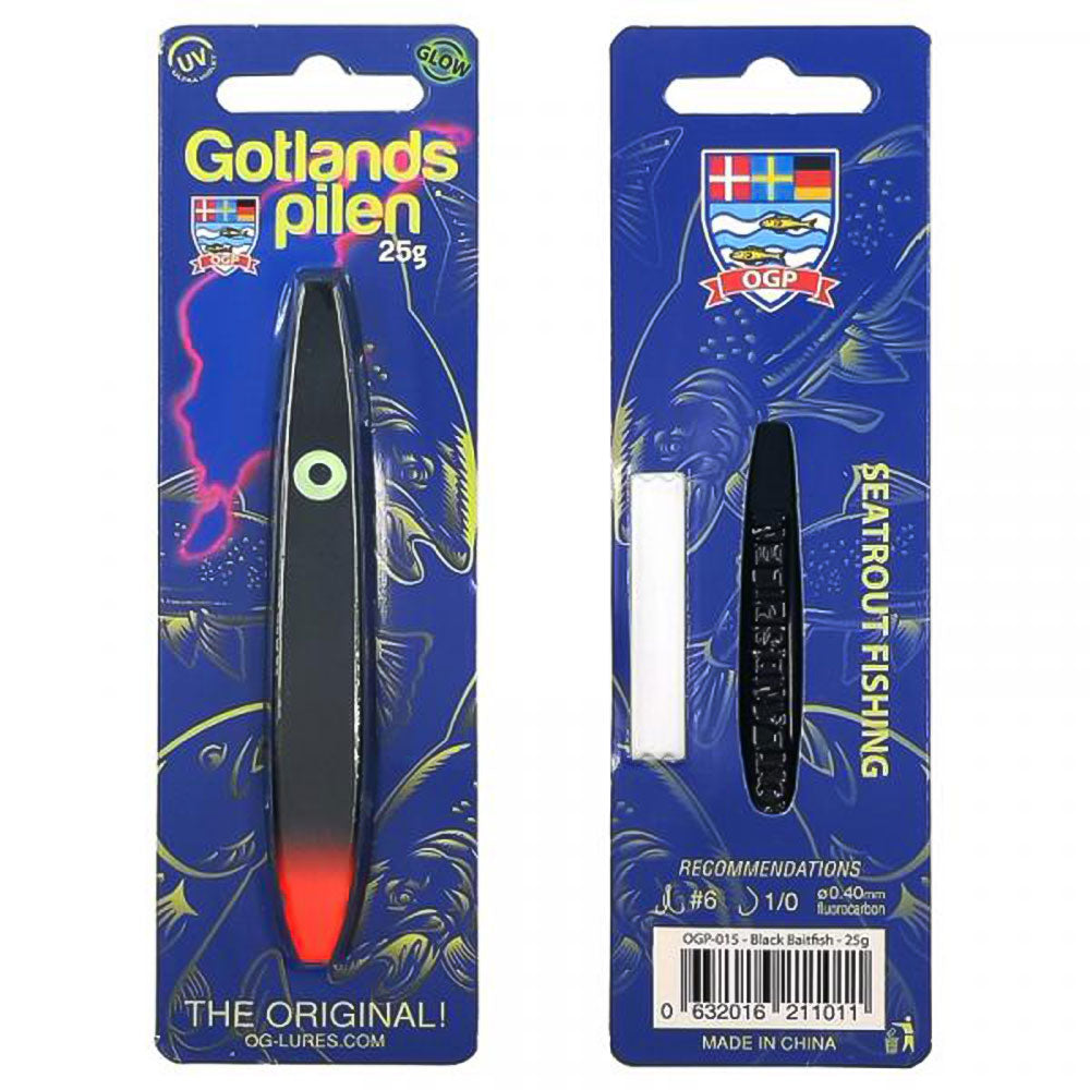 OGLures OGP Gotlandspilen 18,0 g 8,7 cm Black Baitfish