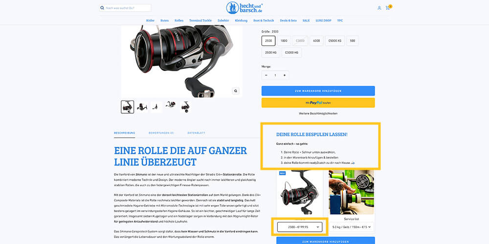 So funktioniert der der Bespulservice bei uns im Online-Shop