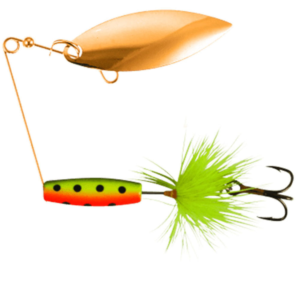 Strike Pro Attract Spinner Tail 12 g KopparOrangeBlackdots