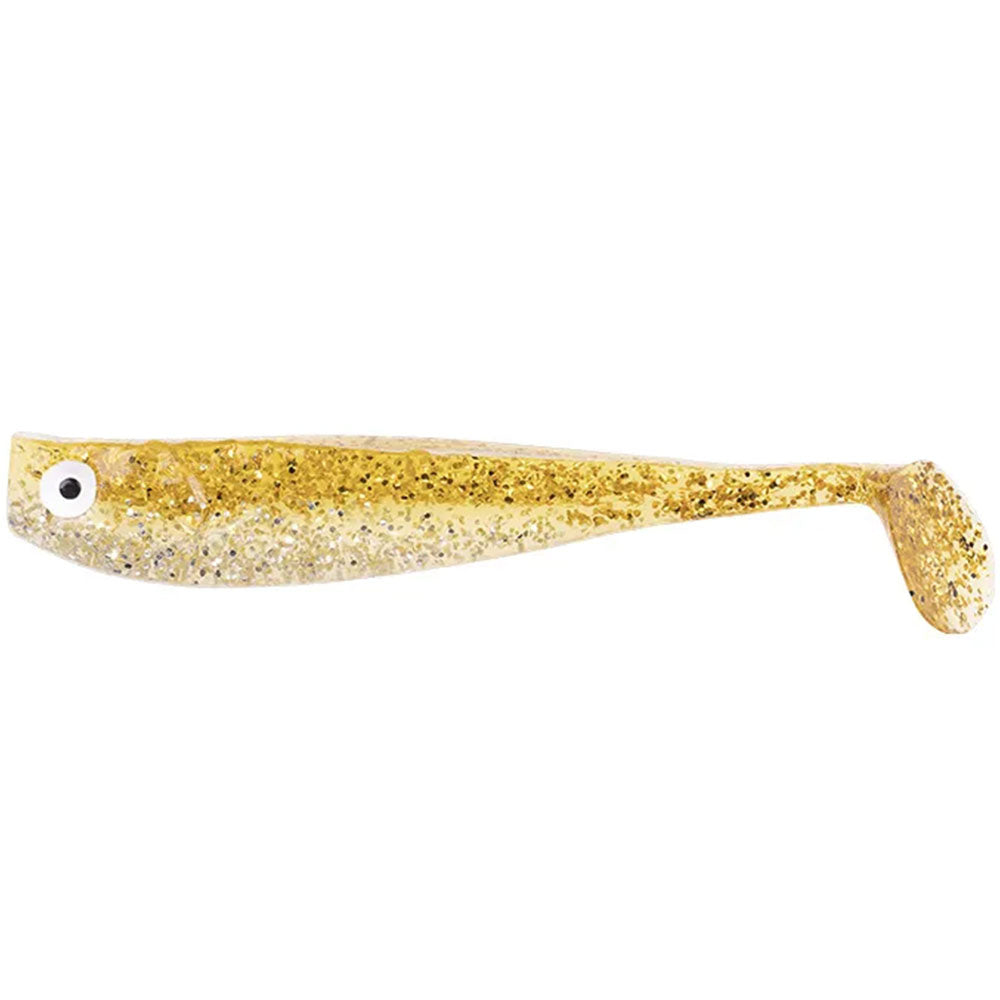 Zeck Haenels ZANDER Gummi 9 cm Goldglitter