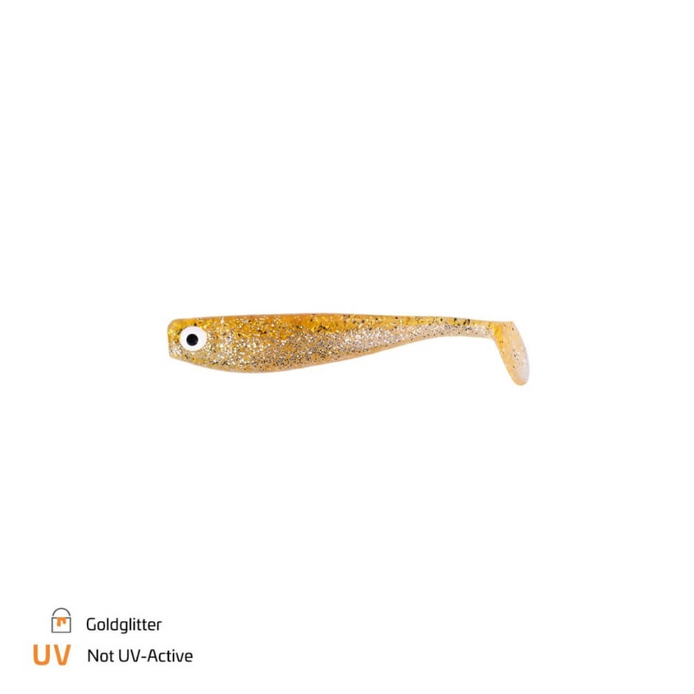 Zeck Hänels ZANDER Gummi 9 cm Goldglitter