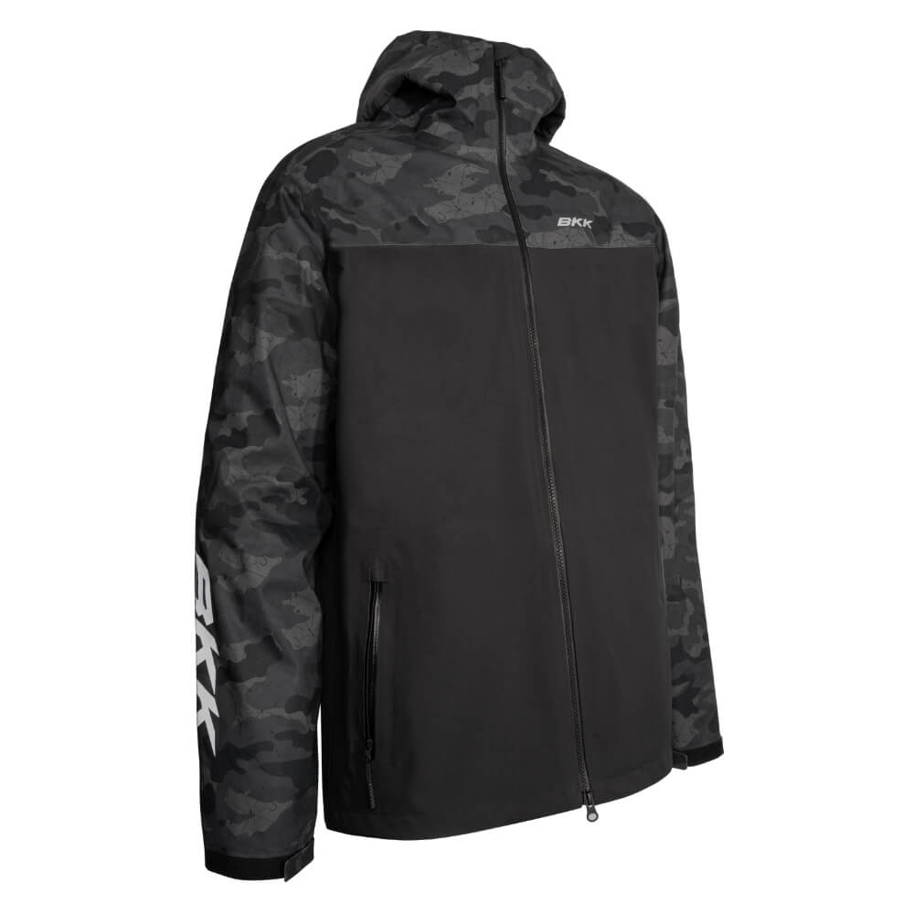 BKK Heavy Rain Jacket (Black/Camo) Front
