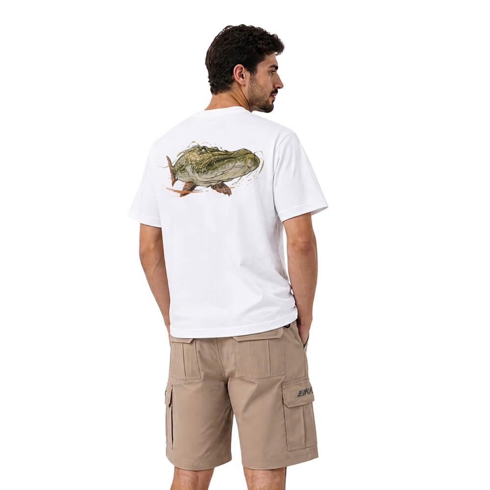 BKK Short Sleeve Casual Shirt Pike (White) Back