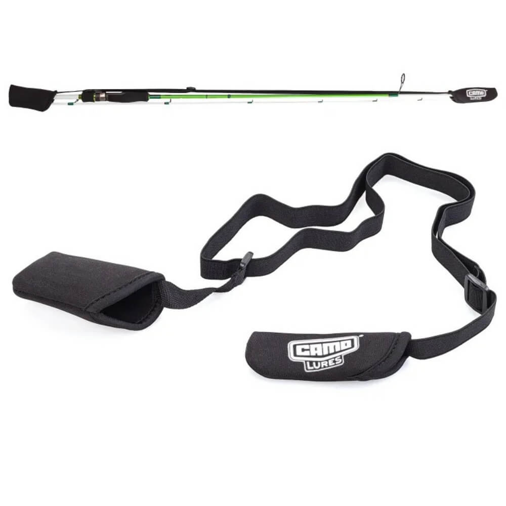 Camo Tackle Neoprene Rod Protector (adjustable) Beispiel mit Rute