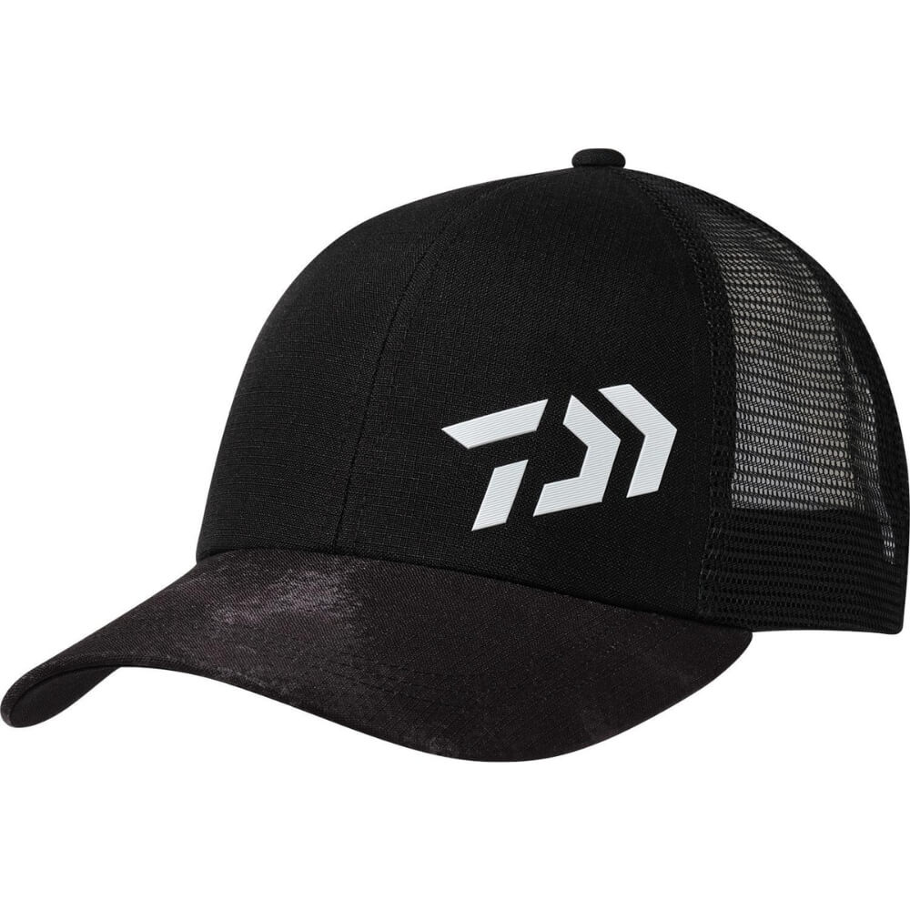 Daiwa 3D-Logo Half Mesh Cap Black Haze Camo