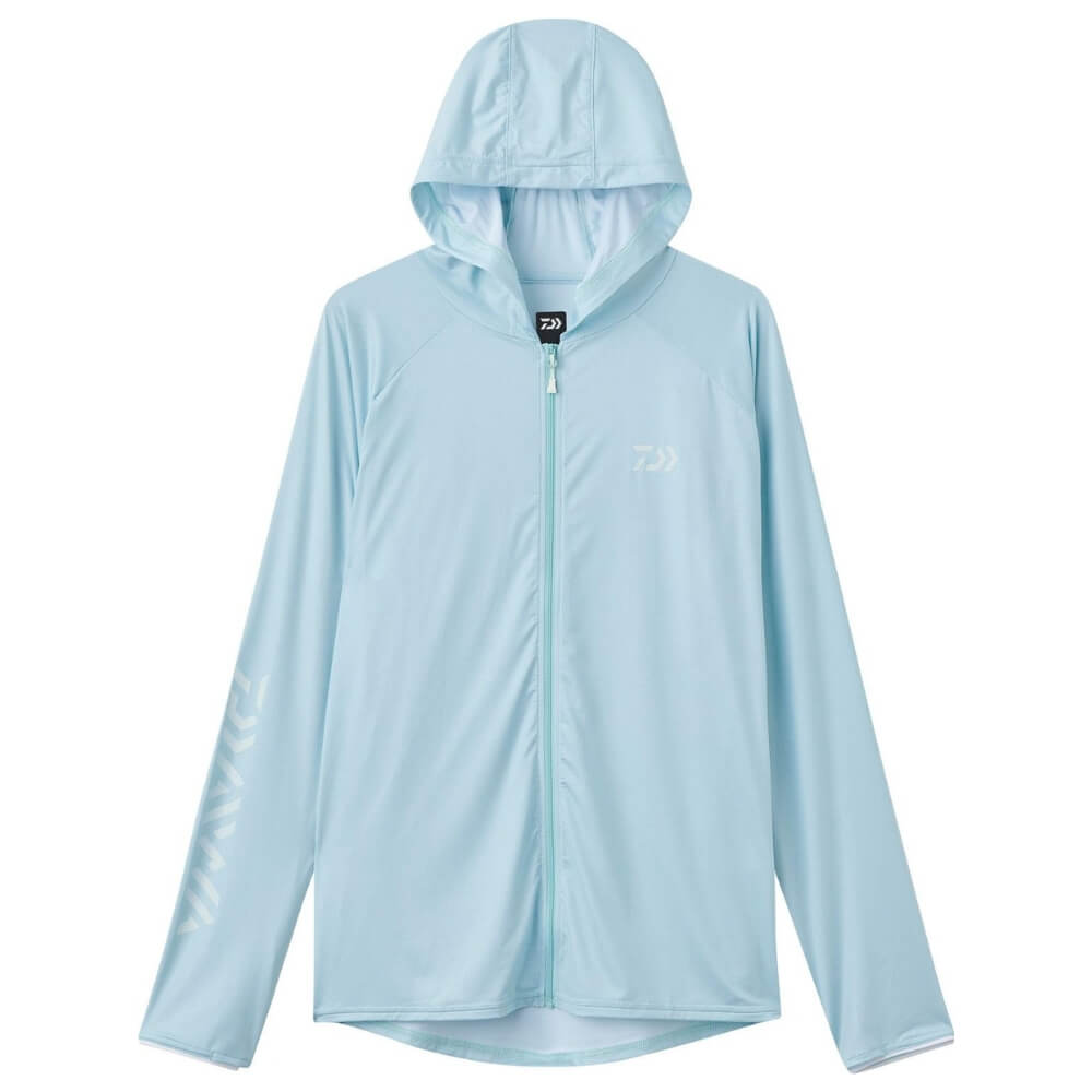 Daiwa ICEDRY® Hoody Rush Guard Full Zip (Iceblue) Front