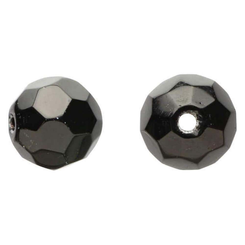 DEKA Glass Beads Black schwarze Glasperlen
