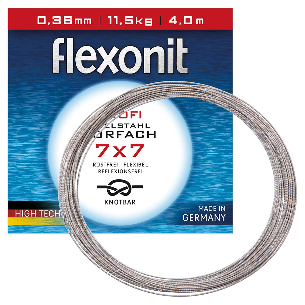flexonit DNA Meterware Stahlvorfach 4 m 0,45 mm 11,5 kg