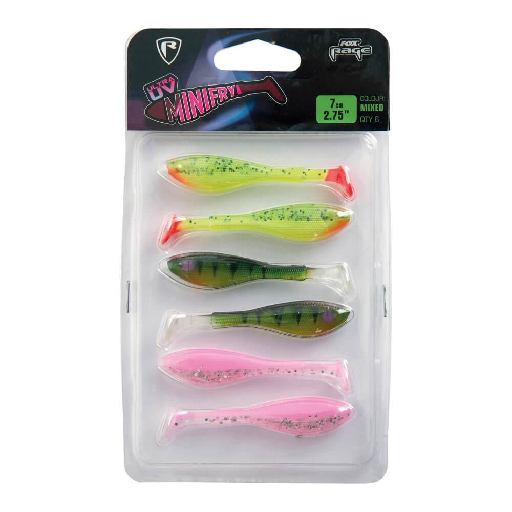 Fox Rage Mini Fry UV Mixed Colour Pack / 7 cm