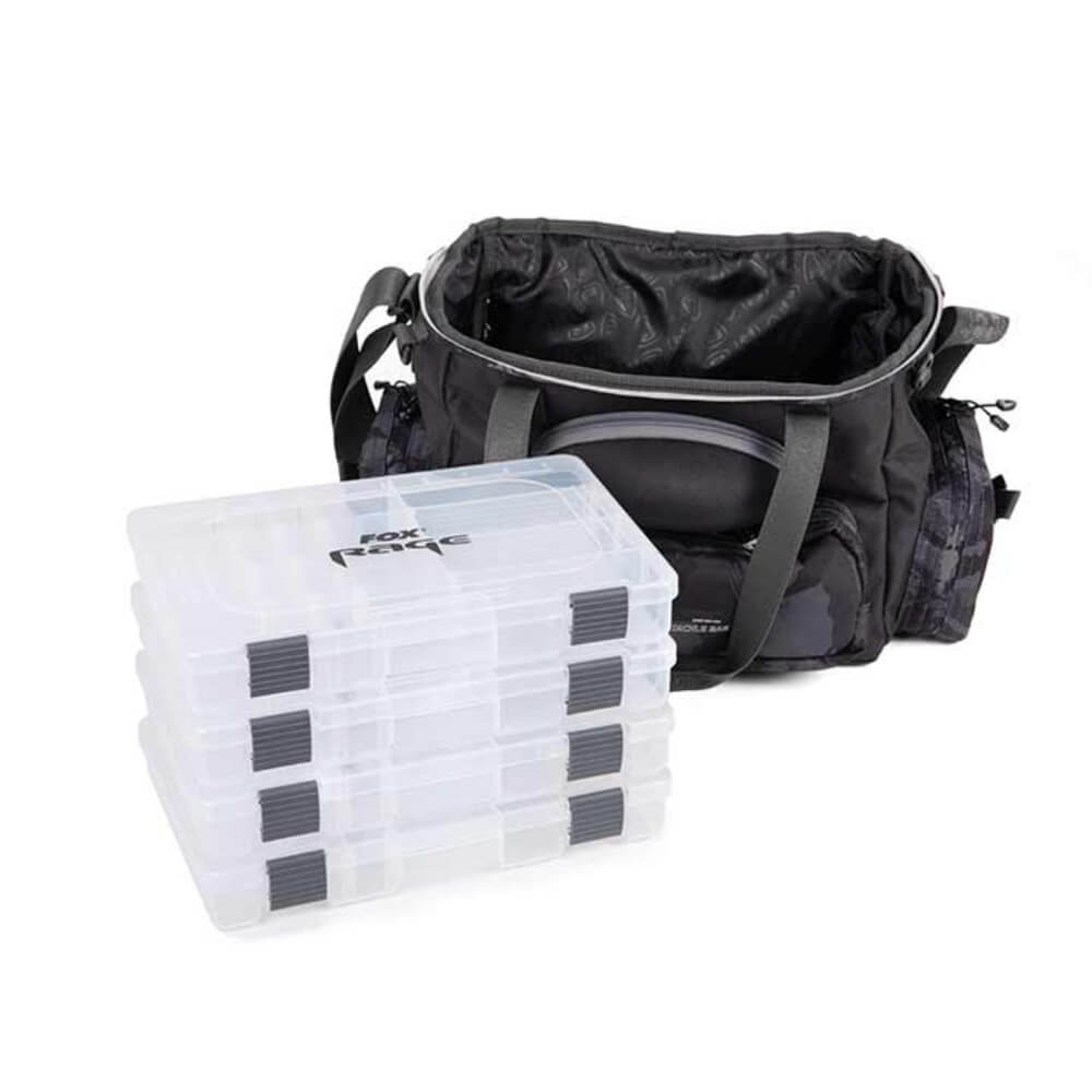 Fox Rage Voyager Camo Tackle Bag mit Boxen