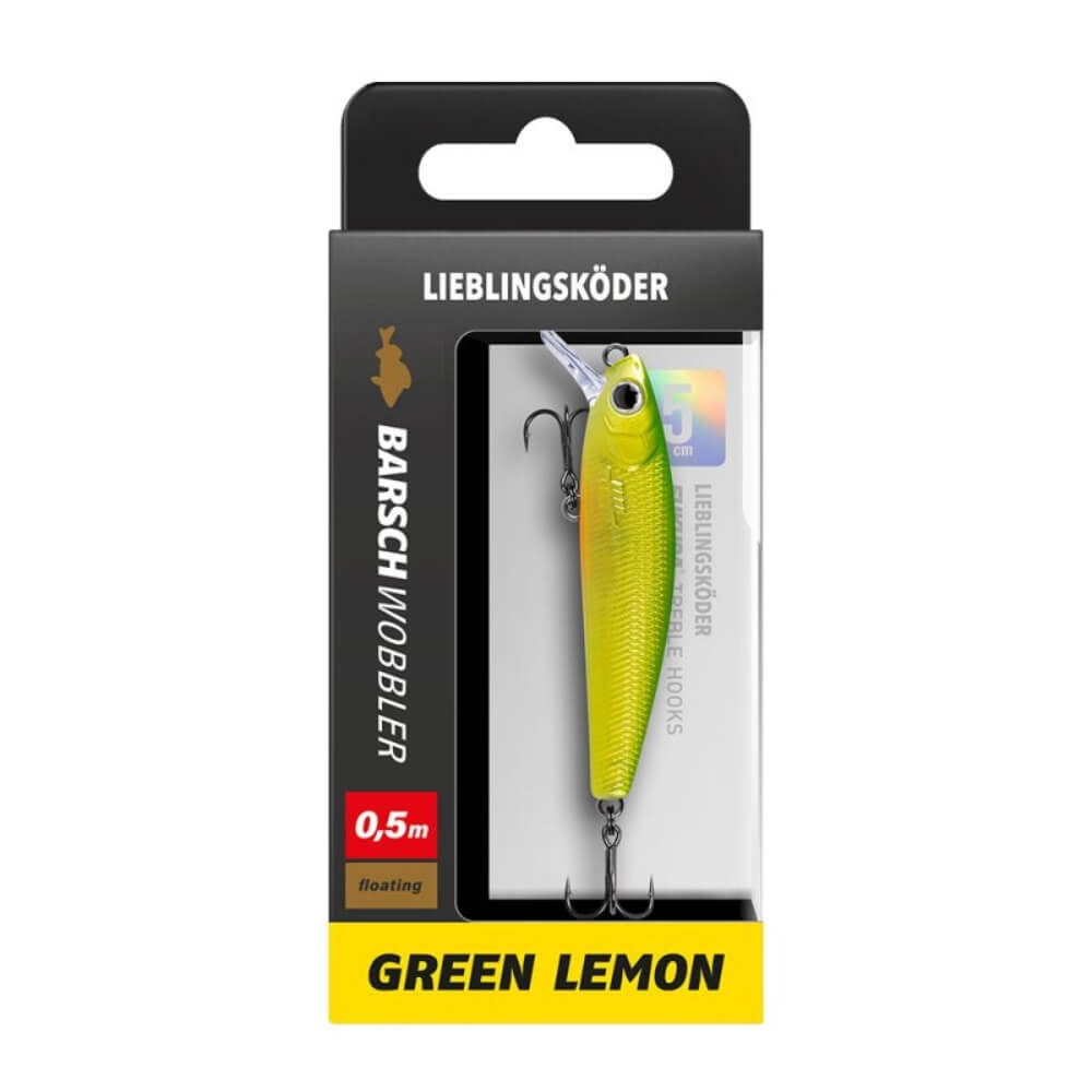 Lieblingsköder Barschwobbler 5 cm Green Lemon