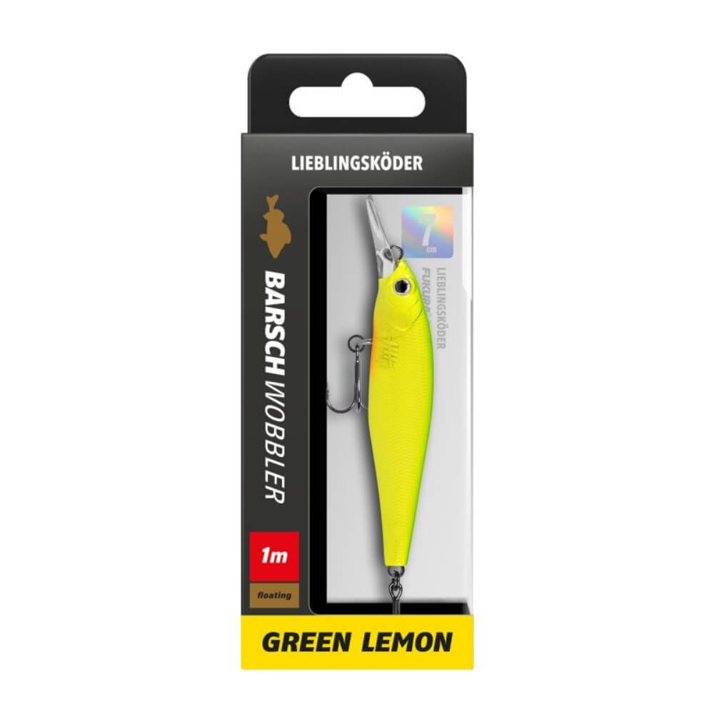Lieblingsköder Barschwobbler 7 cm Green Lemon