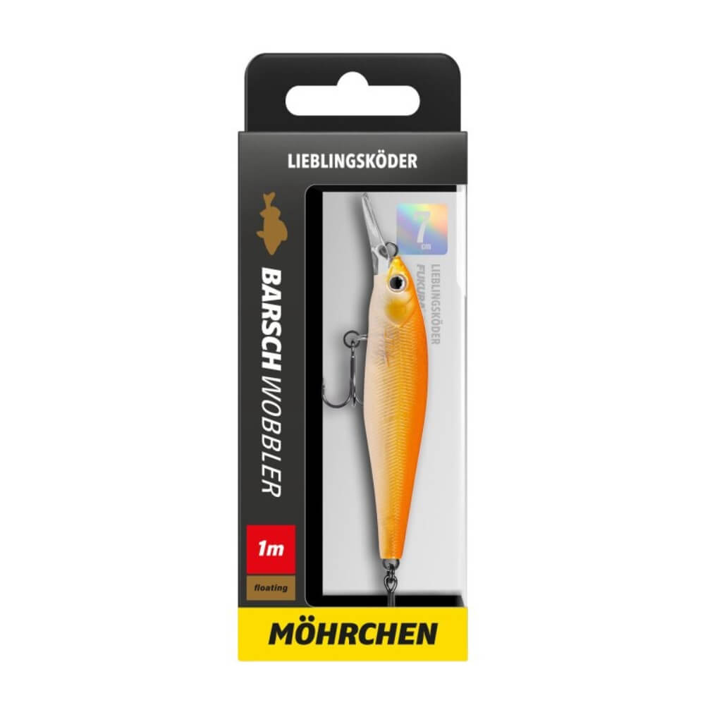 Lieblingsköder Barschwobbler 7 cm Möhrchen