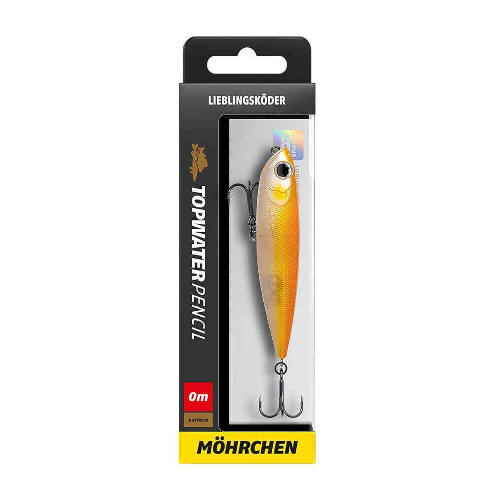 Lieblingsköder Topwater Pencil Möhrchen