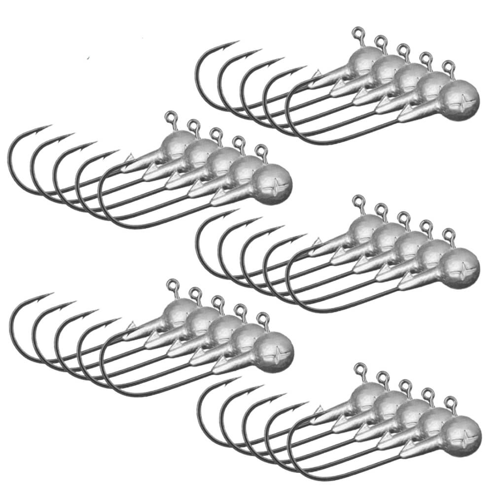 Musaga Jighaken Classic #1 - Großpackung (25 Jigköpfe)