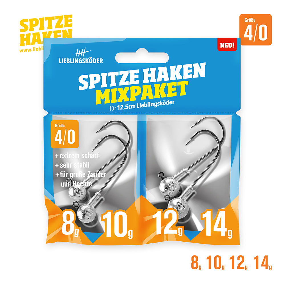 Lieblingskoeder Spitze Haken Mixpaket 40 8g, 10g, 12g, 14g