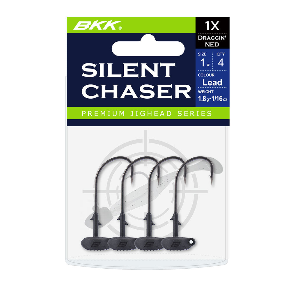 BKK Silent Chaser Draggin Ned Jighead 10 Black 5,25 g