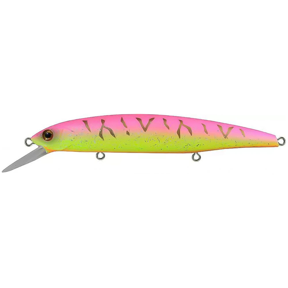 Bassday Mogul Minnow 110SP Pink Back Chart Lime