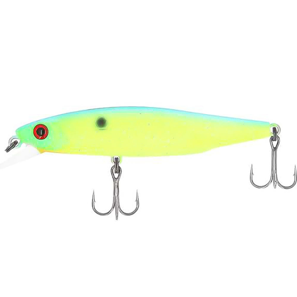 Bassday Mogul Minnow 66SP Dart Blue Back Chart Lime