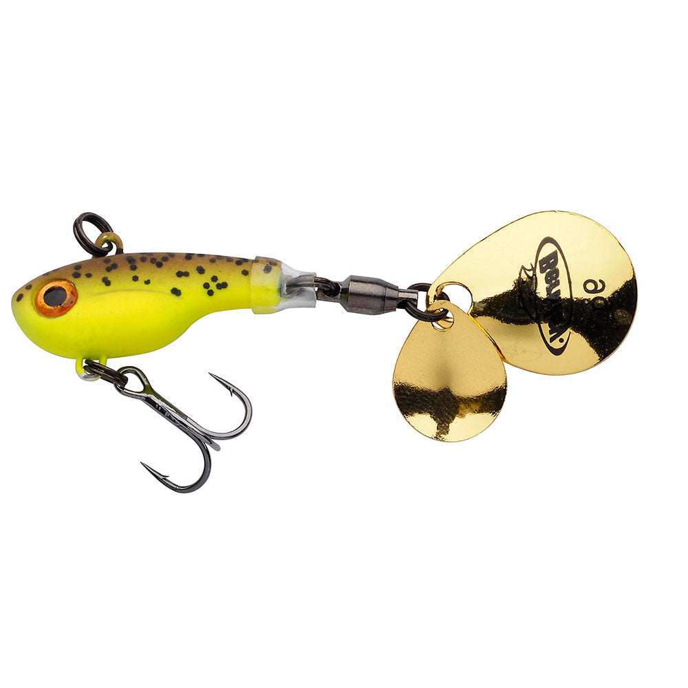 Berkley Pulse Spintail 28 g Brown Chartreuse