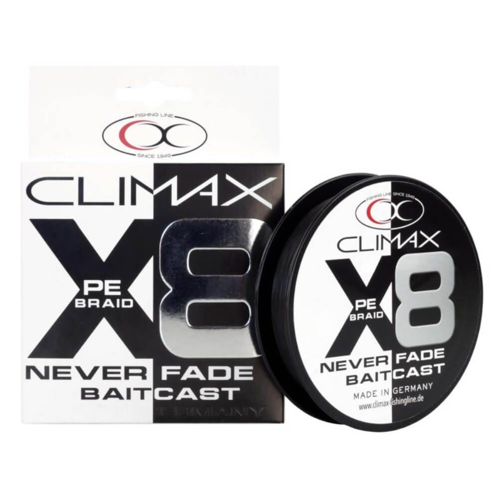 Climax PE X8 Neverfade Baitcast Schwarz