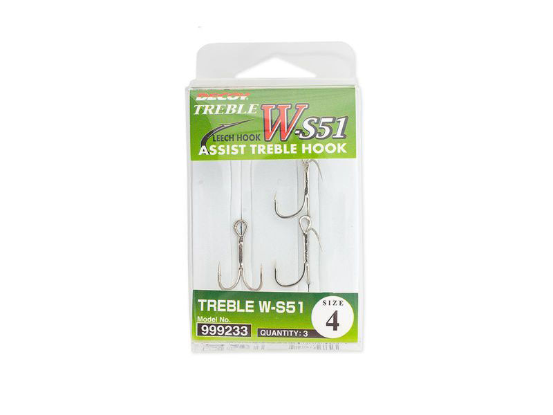 Decoy Assist Treble Hook W S51 4