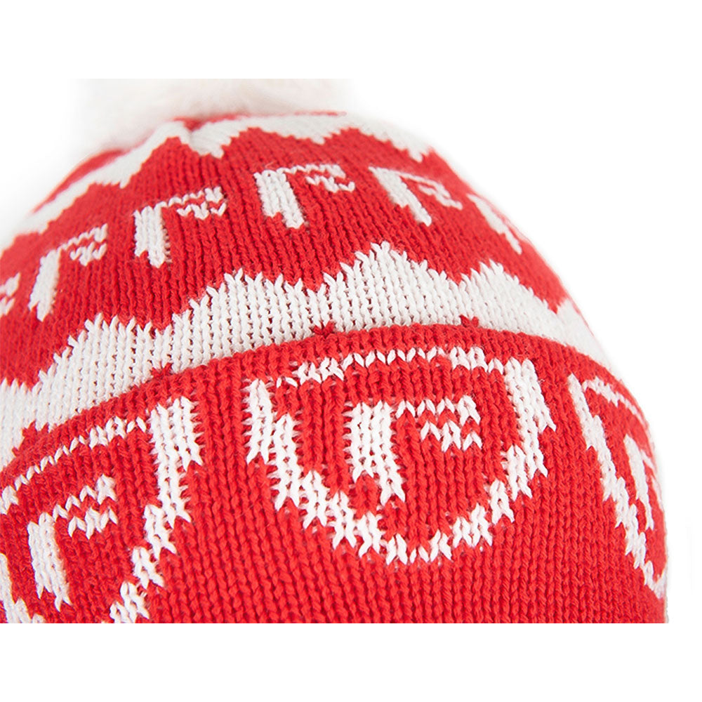 Fox Rage Bobble Hat Red White