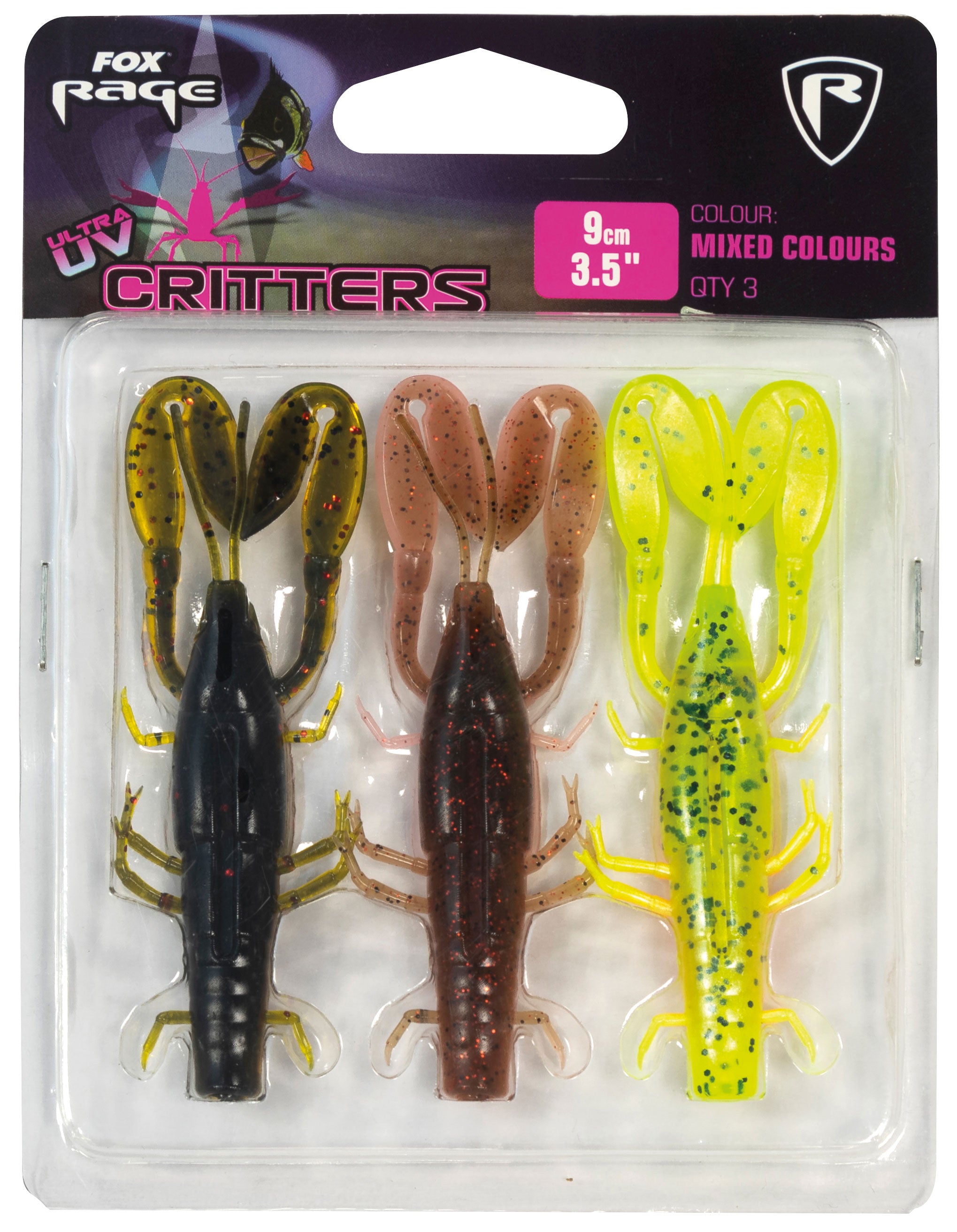 Fox Rage Critters UV Mixed Colour Pack 7 cm