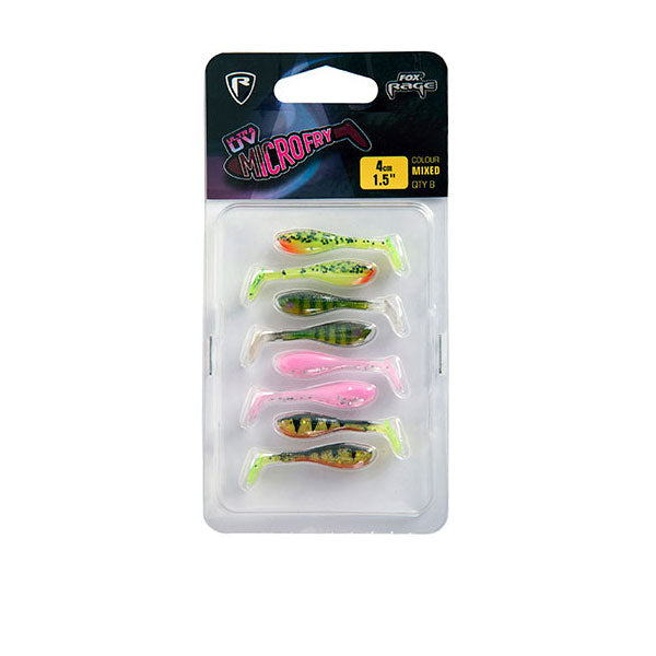 Fox Rage Micro Fry UV Mixed Colour Pack 4 cm