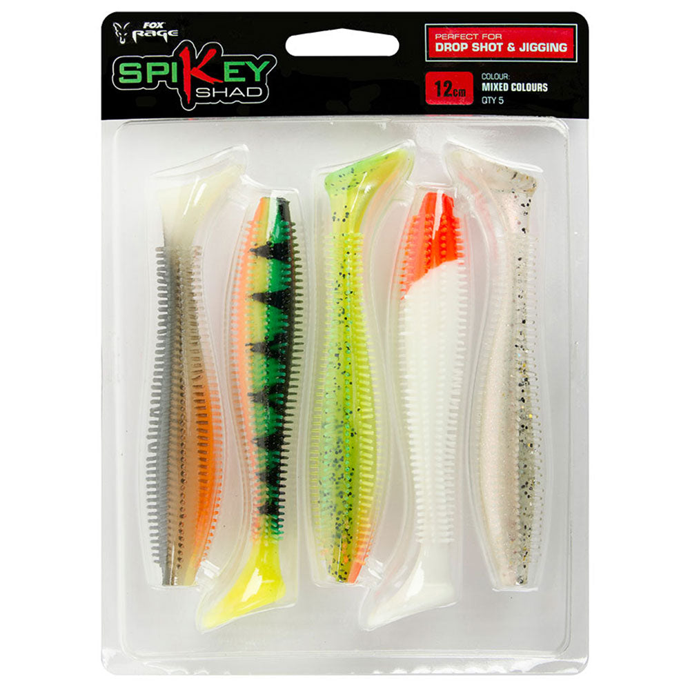 Fox Rage Spikey Shad Mixed Colour Pack 12 cm