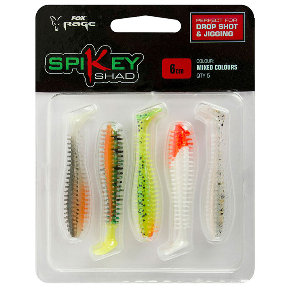 Fox Rage Spikey Shad Mixed Colour Pack 6 cm