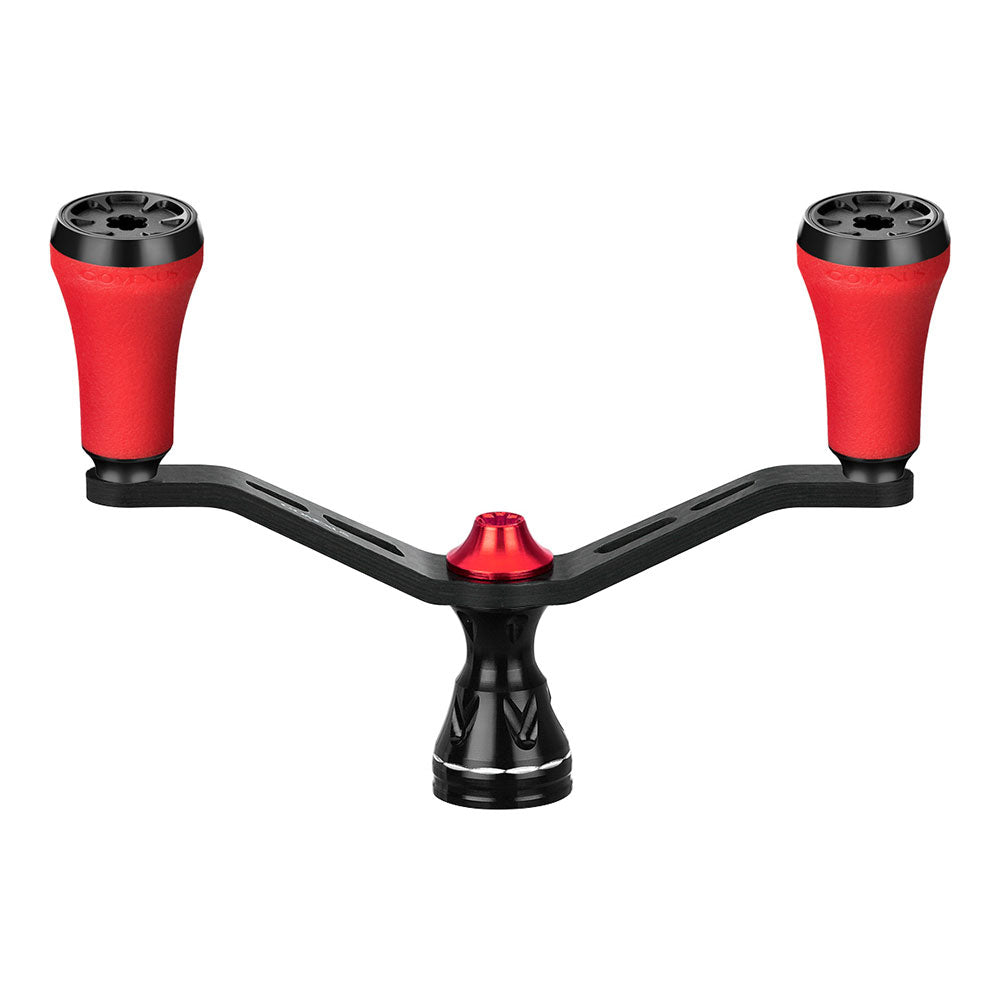 Gomexus Carbon Fiber Spin Handle TPE Touch Knobs fuer Daiwa Black Red